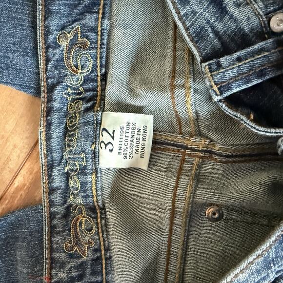 NWT Request Jeans 32 Bootcut Rhinestone Bling Pockets Stretch Denim Mid Rise - Picture 8 of 11